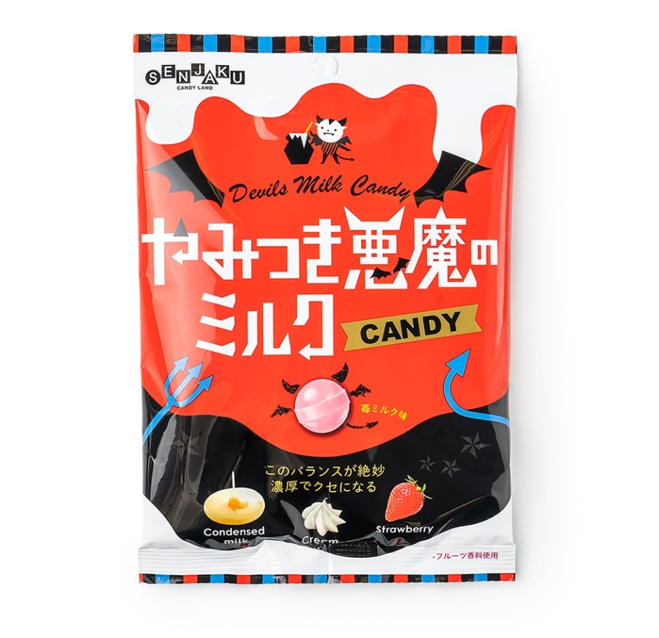 

Карамель Senjaku devils молочно-клубничная 50 г