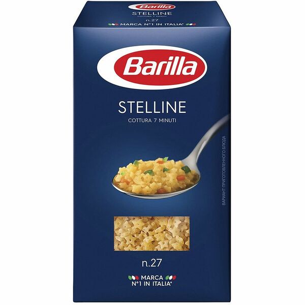 Макаронные изделия Barilla Stelline n.27 из твёрдых сортов пшеницы, 450г