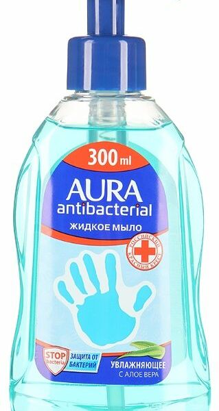 Мыло жидкое Aura antibacterial с алоэ вера
