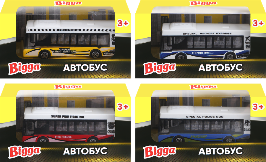 

Игрушка BIGGA Автобус 9см Арт. 1309I108, в ассортименте