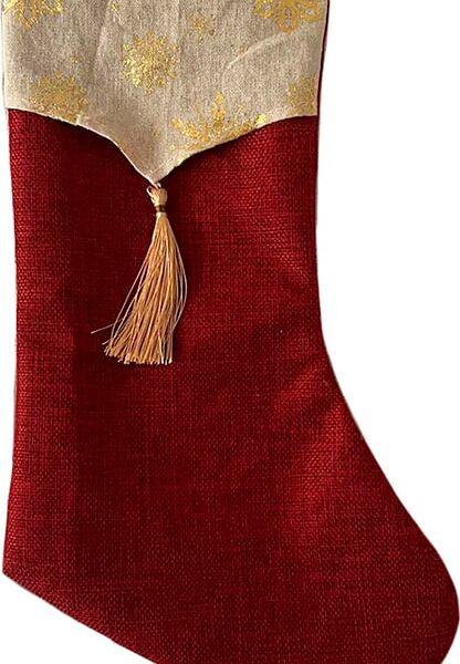 Новогоднее украшение Magic Time Носок Волшебство в красном для подарков 0.5*19*40см