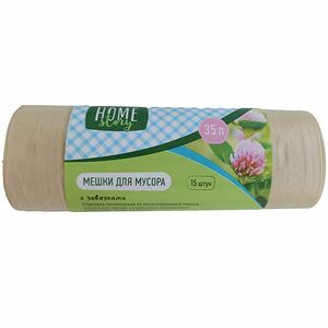Мешки для мусора с завязками 15шт Home Story, 35л