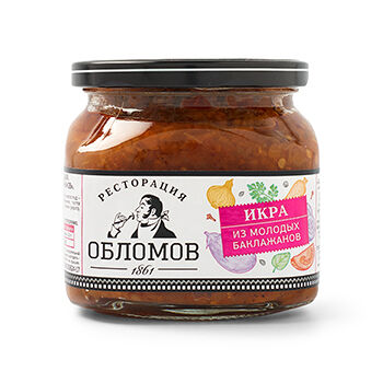 Икра из молодых баклажанов Ресторация Обломов 420г