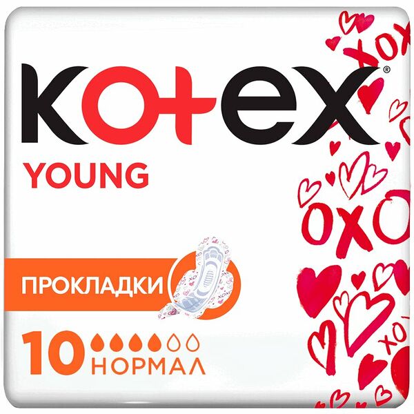 Прокладки Kotex Young 10 шт нормал