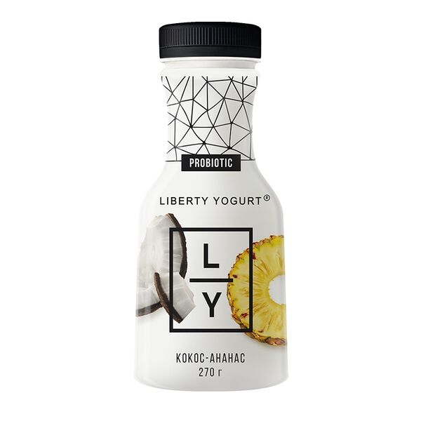 Йогурт питьевой Liberty с ананасом личи и кокосом
