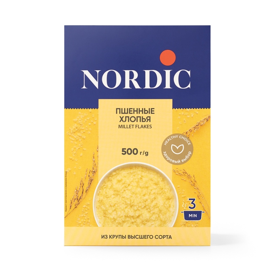 

Хлопья Nordic пшенные, 500 г