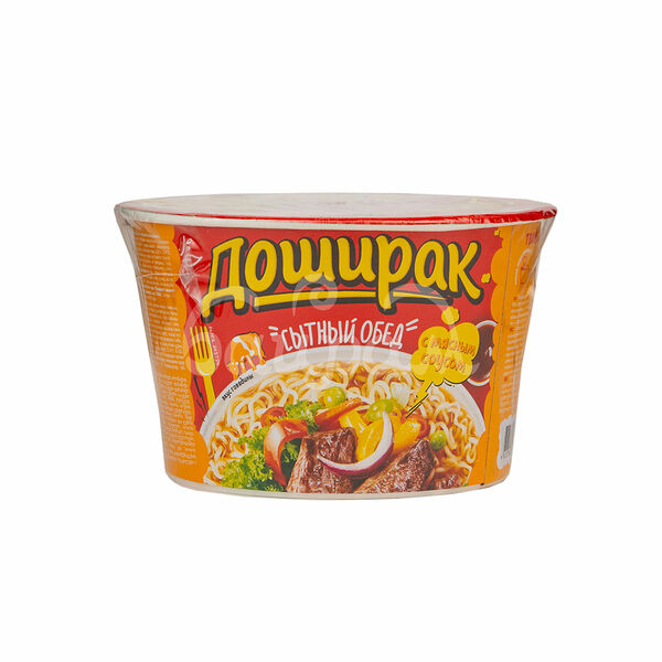 Лапша б/п Сытный Обед Доширак 110гр Вкус говядины чашка