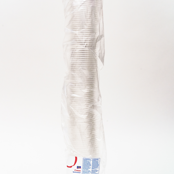 Стакан одноразовый неокрашенный из пластмассы 180 мл,100 шт ТМ Aro (Аро)