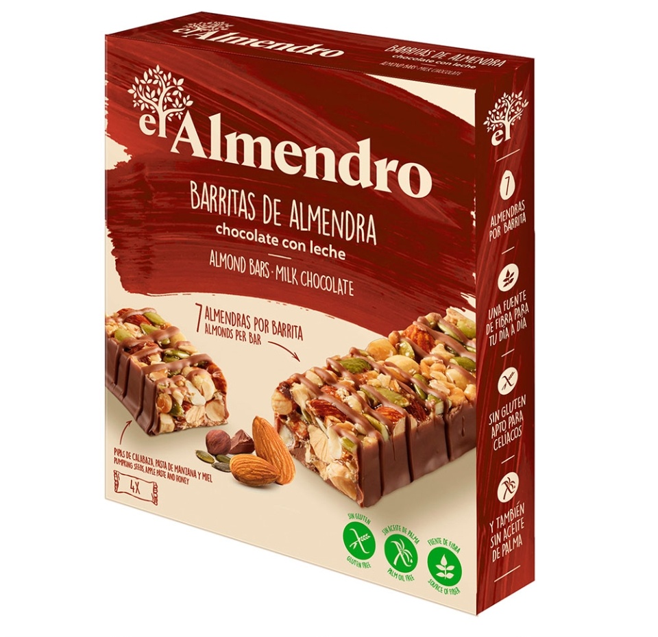 

Батончик ореховый из миндаля и фундука El Almendro с молочным шоколадом