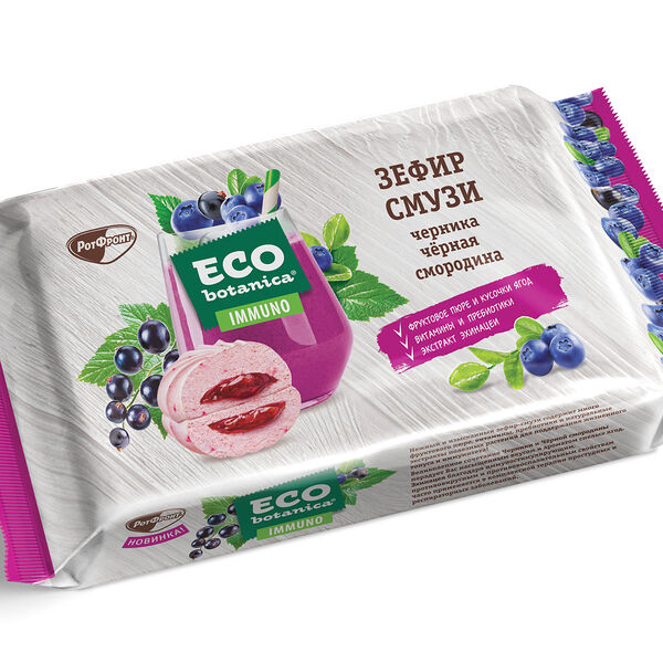 Зефир черника, черная смородина ЭкоБотаника 280 г