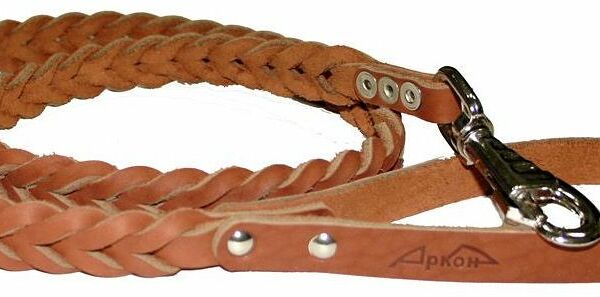 Поводок-плетенка Аркон 16 для собак в ассортименте