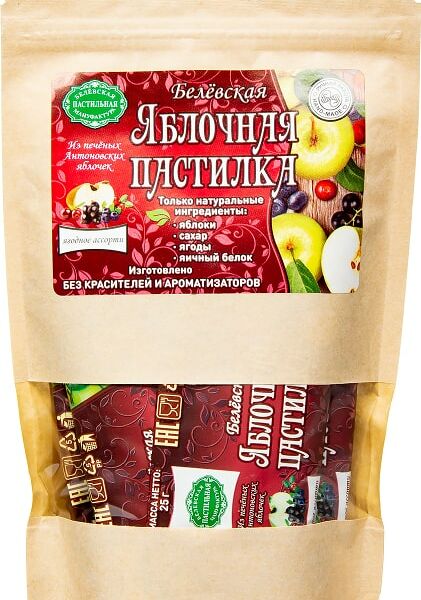Пастилка Белевская пастильная мануфактура Яблочная Ягодное ассорти 175г
