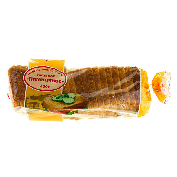Изделие хлебобулочное Пензенский Хлебозавод №4 пшеничное тостовое, нарезка