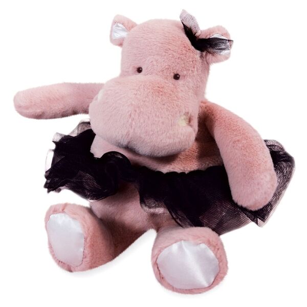 Игрушка мягкая «Гиппопотам серый в чёрной балетной пачке», Histoire D'ours, 22 см, Франция