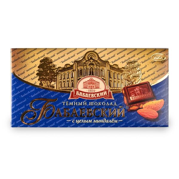 Шоколад тёмный Бабаевский с целым миндалём 90 г