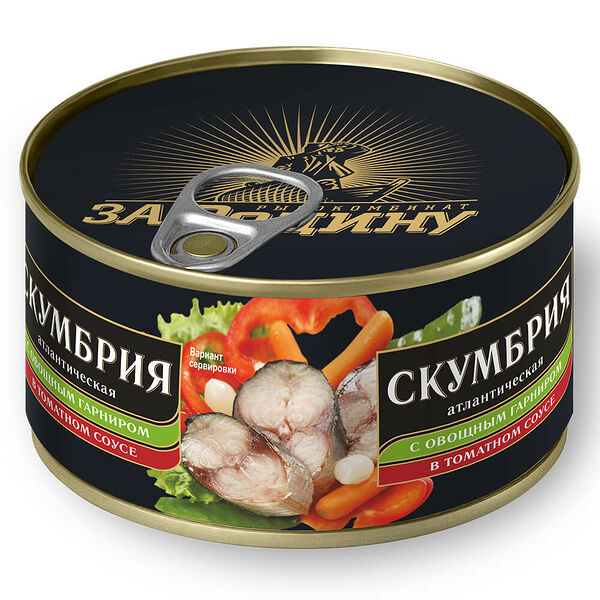 Скумбрия За Родину 230г в т/с  № 5 ж/б