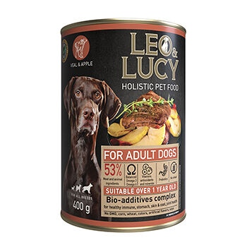Влажный корм для собак Leo&Lucy паштет с телятиной и яблоком 400г