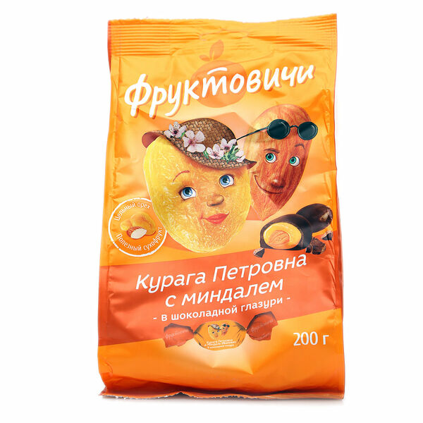 Конфеты Курага Петровна Озерский сувенир с миндалём в шоколадной глазури