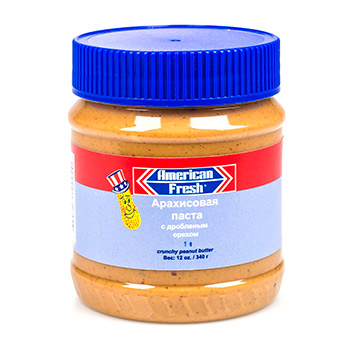 

Паста арахисовая с дробленым орехом, American Fresh