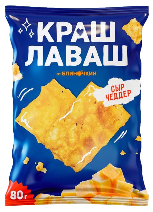 

Чипсы Краш лаваш Сыр чеддер 80 г