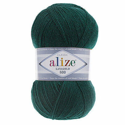 Пряжа ALIZE 'Lanagold 800' 100гр.,730м (49%шерсть, 51%акрил)(426 темно-зеленый)