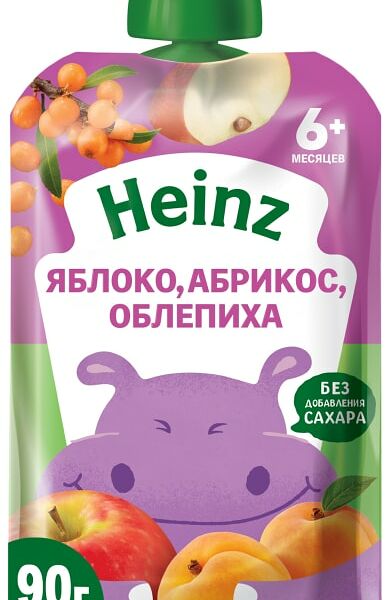 Пюре Heinz Natural Яблоко-Абрикос-Облепиха с 6 месяцев 90г