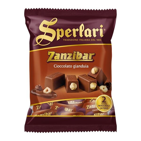 Ассорти конфет Sperlari с начинкой пралине с фундуком, покрытые молочным и темным шоколадом 117г, Италия