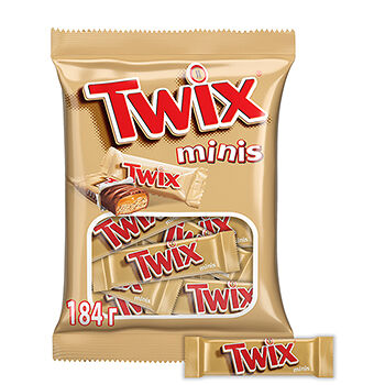 Twix Minis шоколадные конфеты, пакет 184г