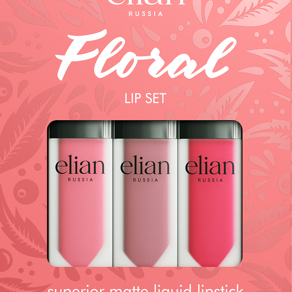 Набор помад для губ Elian Russia Floral Lip Set матовые