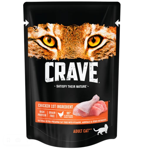 Корм для взрослых кошек Crave Курица в желе пауч