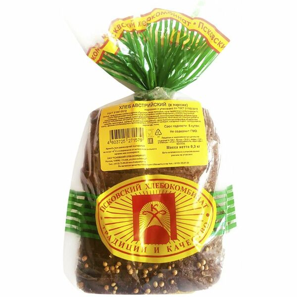 Хлеб Псковский Хлебокомбинат Австрийский в нарезке
