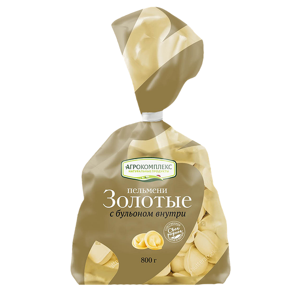 Пельмени Агрокомплекс Золотые с бульоном 800 г