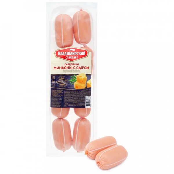 Сардельки Миньоны Владимирский стандарт с сыром