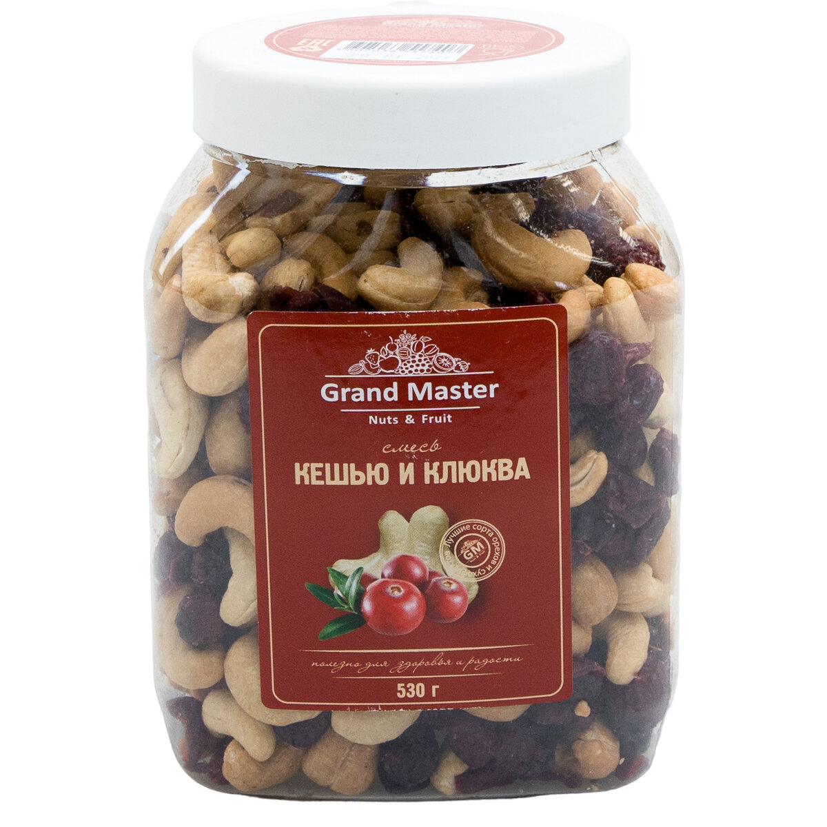 

Смесь Grand Master кешью и клюква 530 г