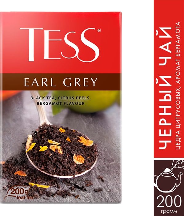 

Чай листовой Tess Earl Grey черный листовой 200 г