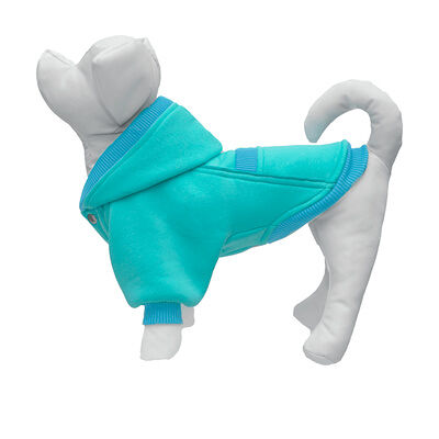 Толстовка Tappi Флип для собак, ментол, спинка 27 см