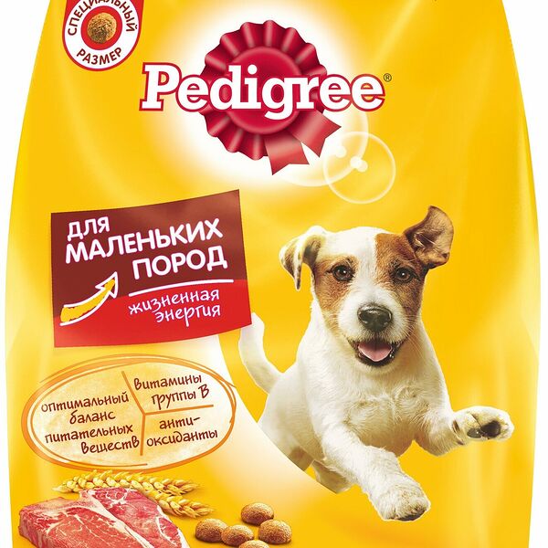 Сухой корм для собак Pedigree для миниатюрных пород с говядиной 600г
