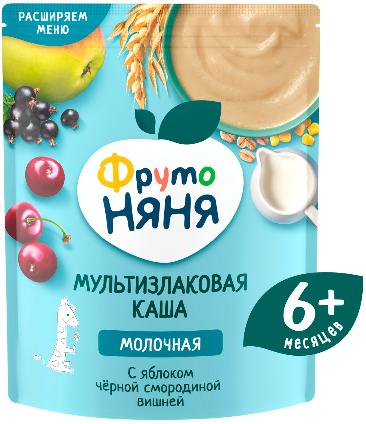 

Каша ФрутоНяня Мультизлаковая Яблоко Вишня Черная смородина