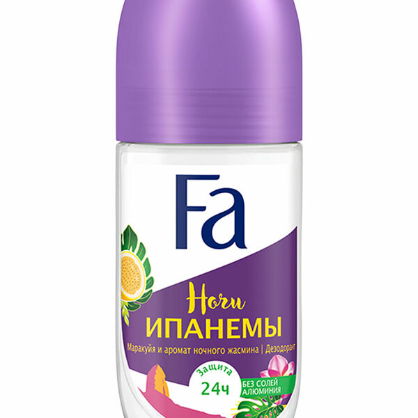 Дезодорант шариковый Ритмы Бразилии Ночи Ипанемы с ароматом ночного жасмина ТМ Fa (Фа)