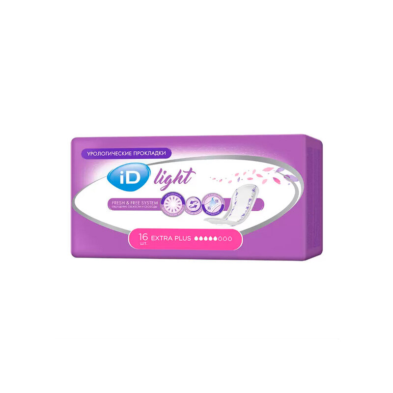 

Прокладки урологические iD Light Extra Plus 16 шт