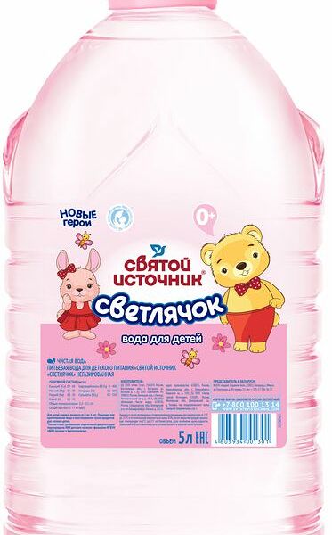Вода Святой Источник Светлячок негазированная 5л