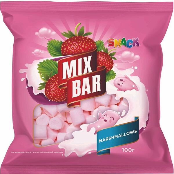 Маршмеллоу Mixbar клубника, 100г