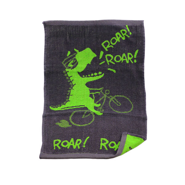 Полотенце махровое пестротк дино 40х60 серый