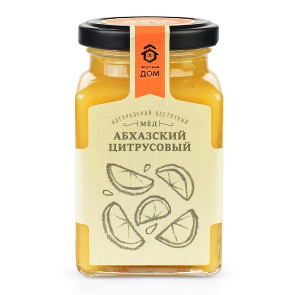Мёд Медовый дом натуральный цветочный Абхазский цитрусовый 320г