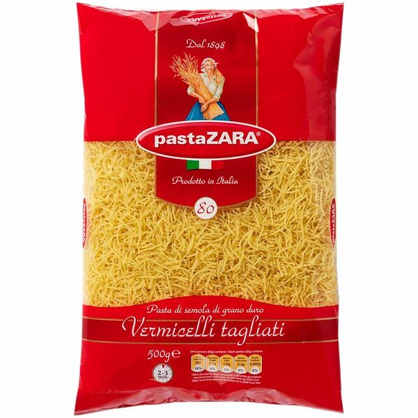 Макаронные изделия Vermicelli Tagliati Pasta Zara 80 500 г