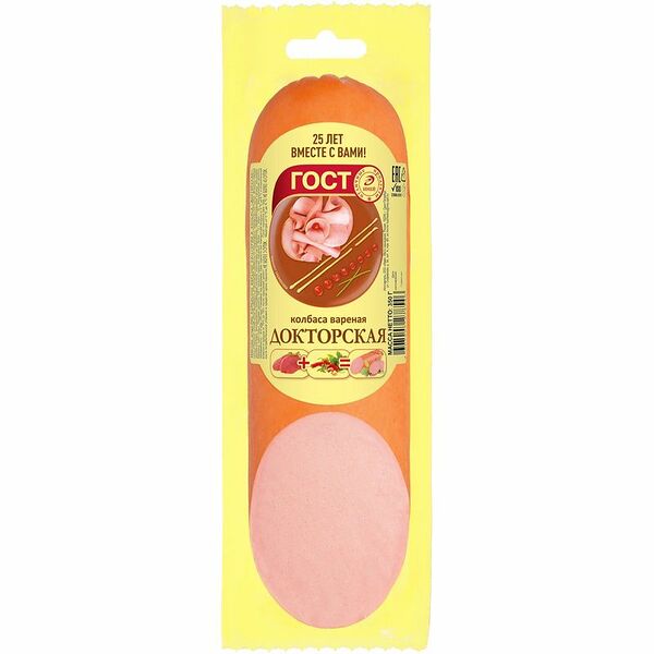 Колбаса вареная Иней Докторская ГОСТ, 350г