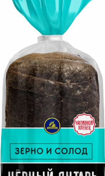 Хлебец Каравай наливной Черный Янтарь зерно и солод 300г