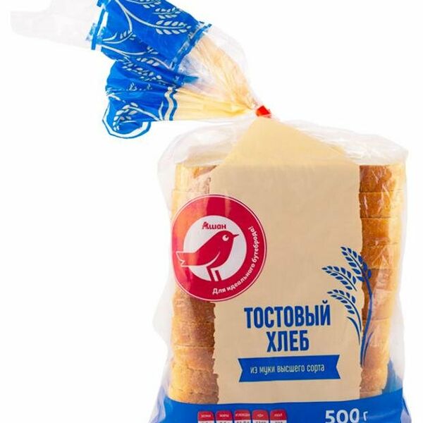 Хлеб АШАН Красная птица тостовый нарезка