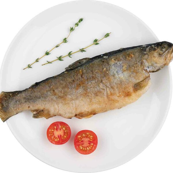 Форель речная жареная