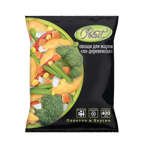 Овощи по-Деревенски Polvit 400гр для Жарки зам пакет